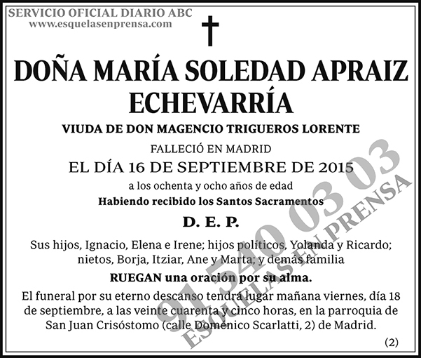 María Soledad Apraiz Echevarría